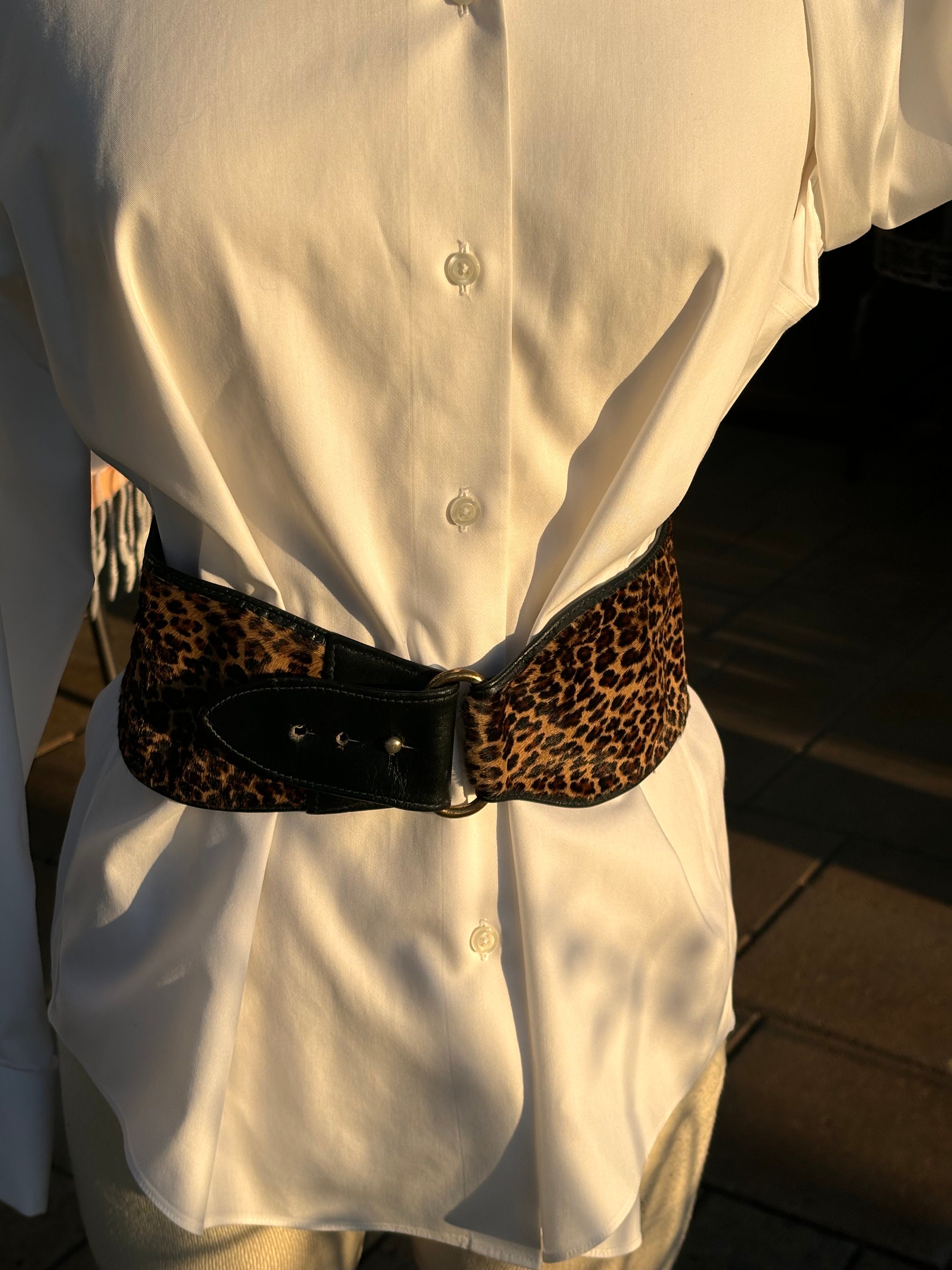 Morris Moskowitz Vintage belt cheetah print xtra small Morris Moskowitz Belt | eBay main image 4