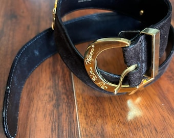 Paloma Picasso Black Logo Belt, Size Medium, Made in Italy  display picture 1