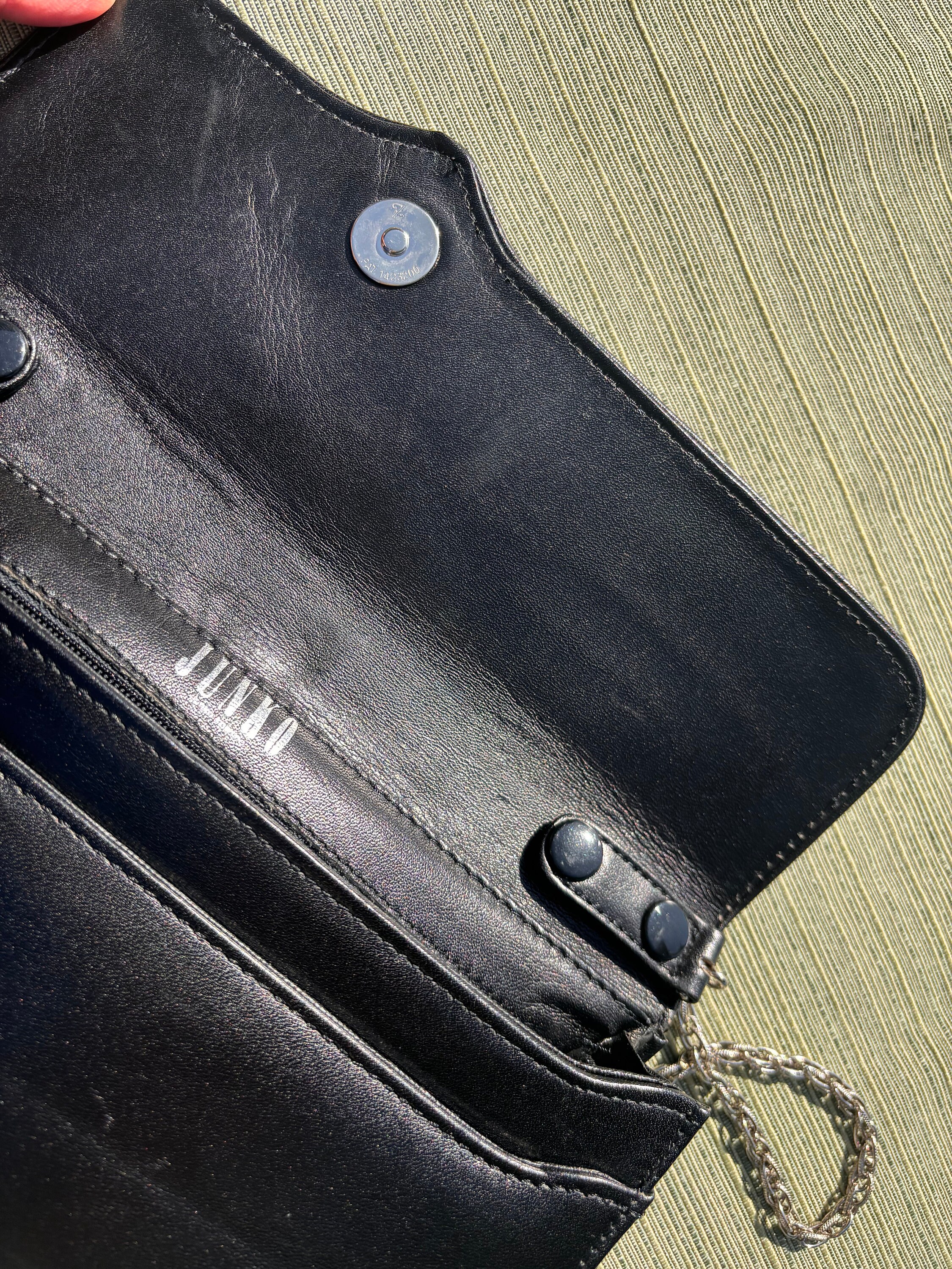 Junko Koshino Black Clutch/handbag With Removable Silver Strap. - Etsy