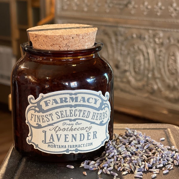 Farmacy Vintage Apothecary Jar Herb / Lavender