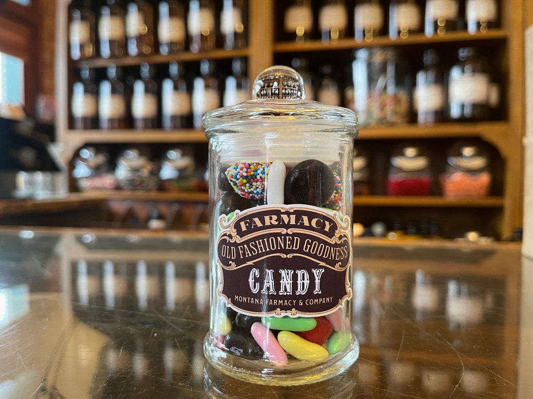 Old Fashioned Candy Apothecary Jar With Licorice Mix Etsy