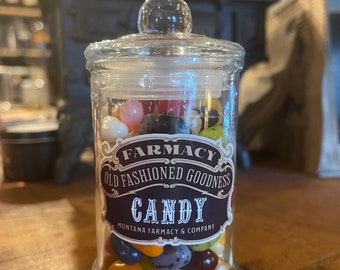 Old Fashioned Candy Apothecary Jar with Jelly beans