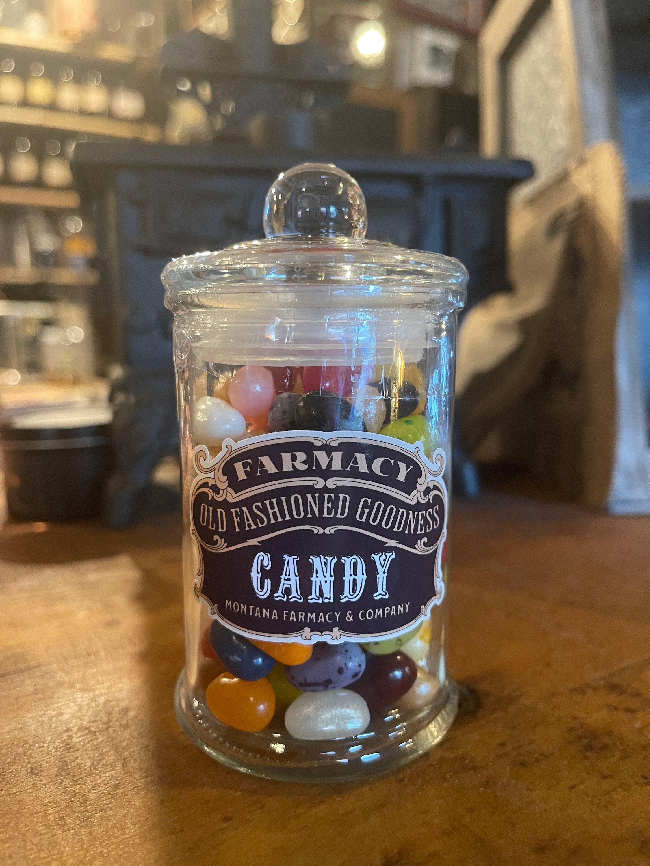 Old Fashioned Candy Apothecary Jar With Jelly Beans Etsy