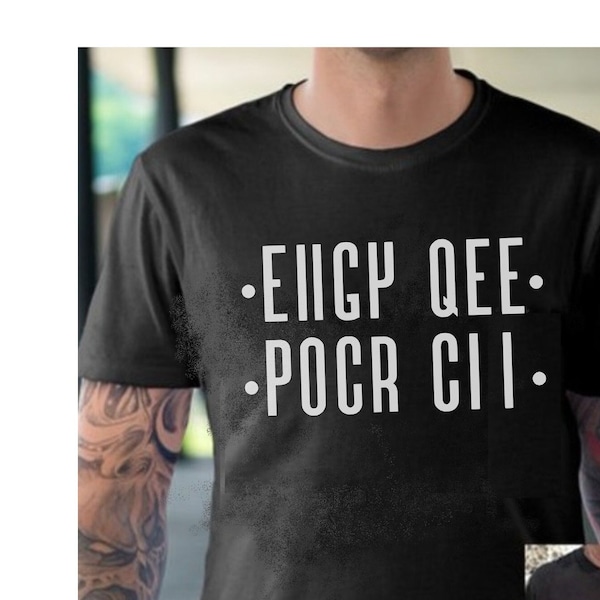 Fold Up F-Off T-shirt - Eiigy Qee Pocr Cii - Funny Prank - Hidden Message