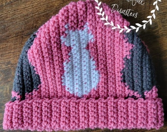 The Needy Cat crochet hat (teen/adult)