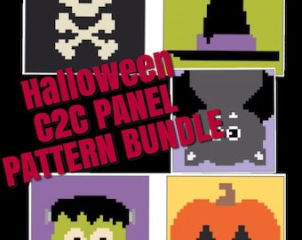 Halloween c2c Panel Pattern Bundle - Graphs & Written