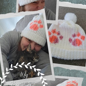 Paw to Paw hat crochet pattern (teen/adult)