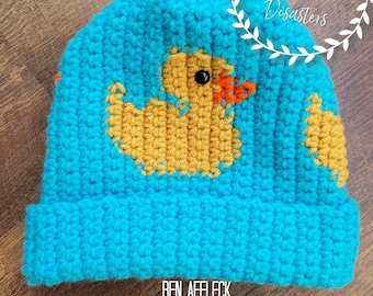 Ben Affleck Duck Crochet Hat Pattern (teen/adult)