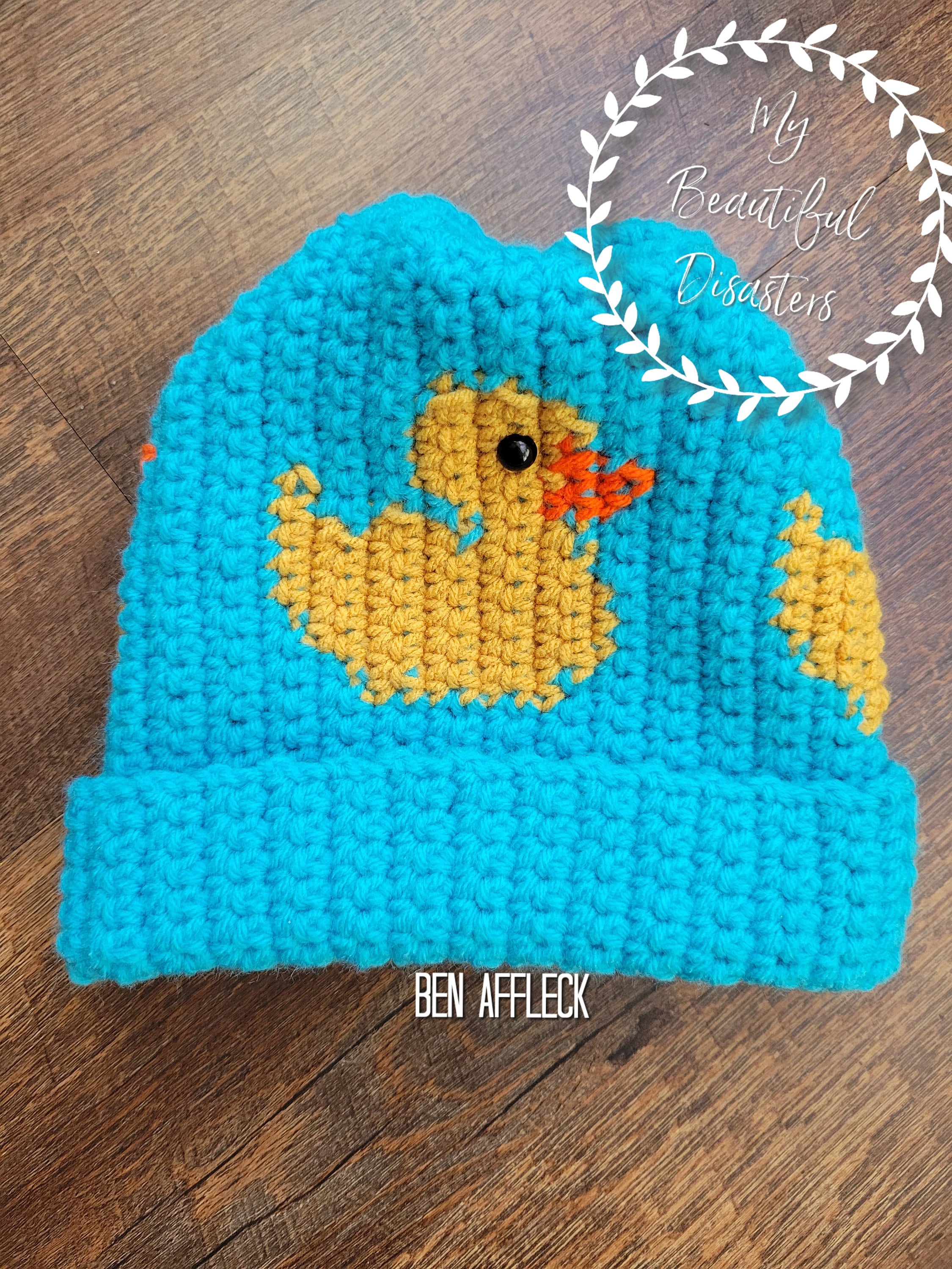 26 Pixel Crochet Patterns for Bold Colorwork, Blankets, Bags, and Amigurumi 23 Ben Affleck Duck Crochet Hat Pattern