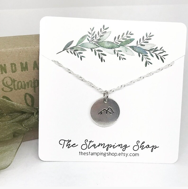 Mountain Necklace. Tree Necklace. Nature Jewelry Mountain Girl Etsy