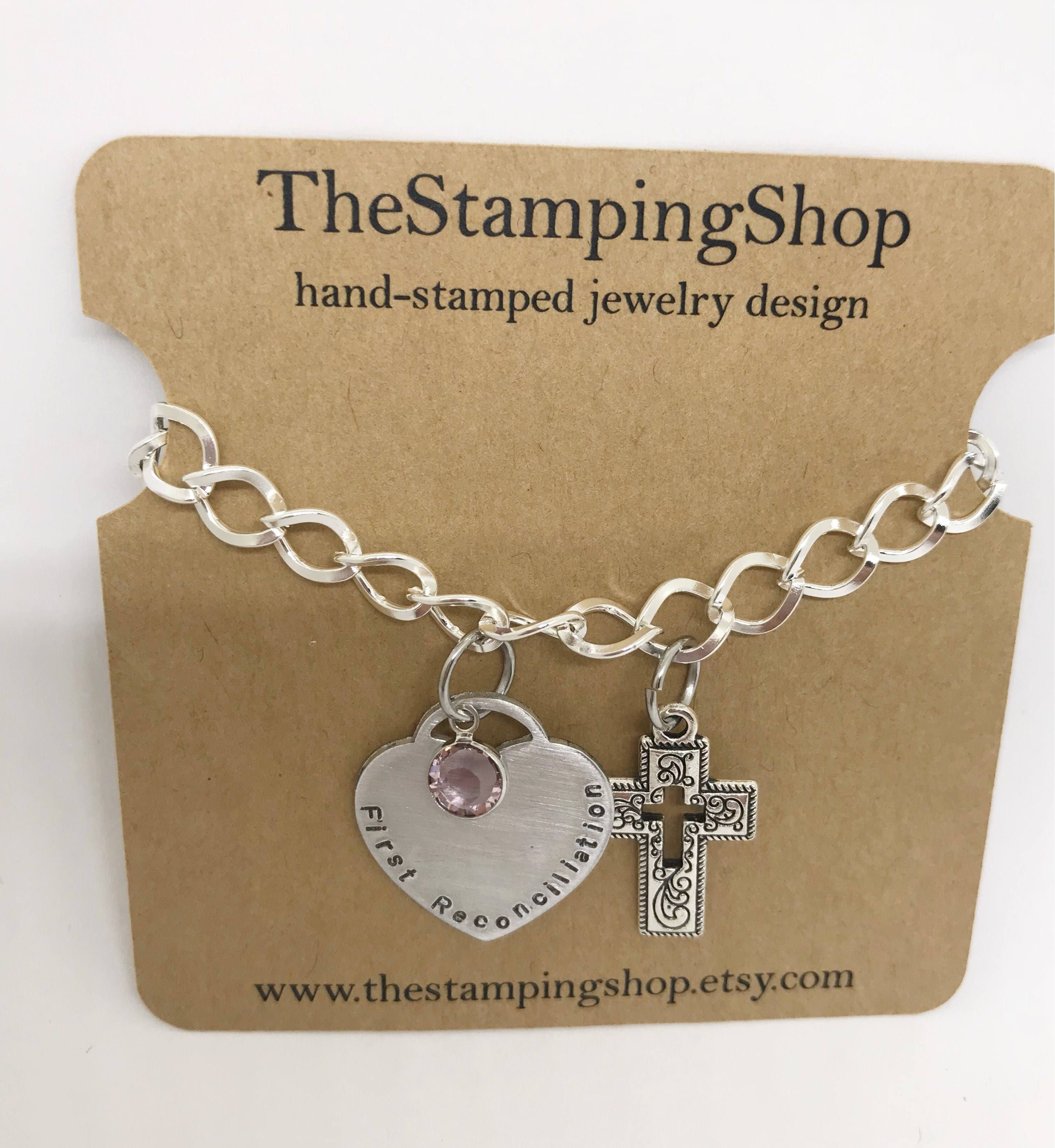 First Reconciliation charm bracelet//First Penance//Girl Etsy