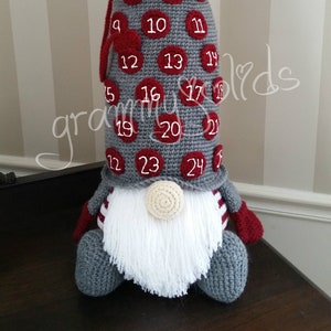 Gnome Countdown Pillow pattern