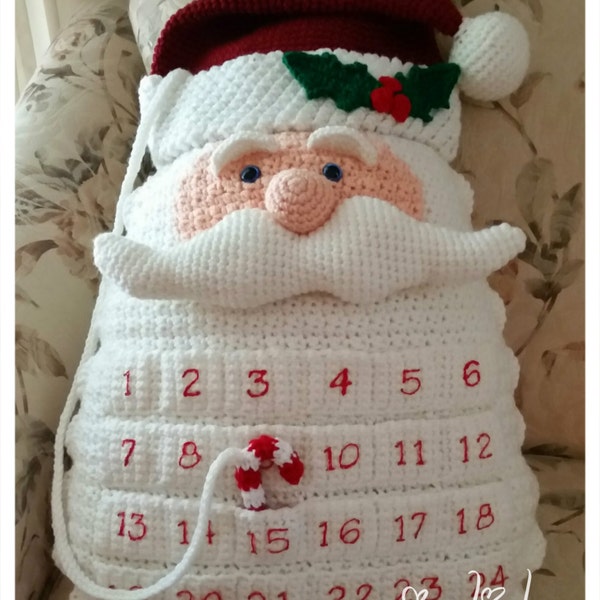 Almohada de cuenta regresiva de Papá Noel
