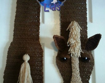 CROCHET PATTERN  Horsin&#39; Around Scarf  Instant PDF download
