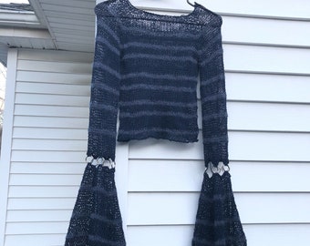 After Hours flared sleeve top knitting pattern