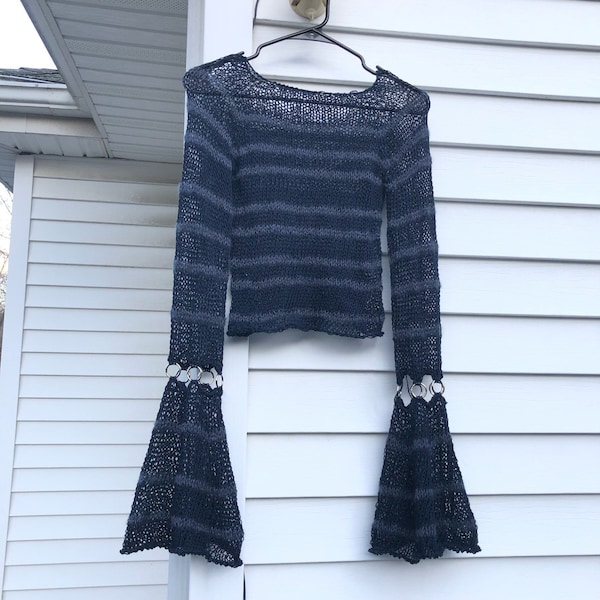 Flared Sleeve Cotton Top