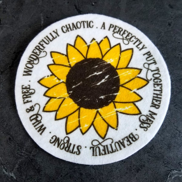 Motivational Sunflower Patch Inspiration Patch - Iron On Patch - Choose Size