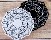 Sun Solar Disk Vintage Celestial Iron On Embroidery Patch MTCoffinz - Choose Size Color