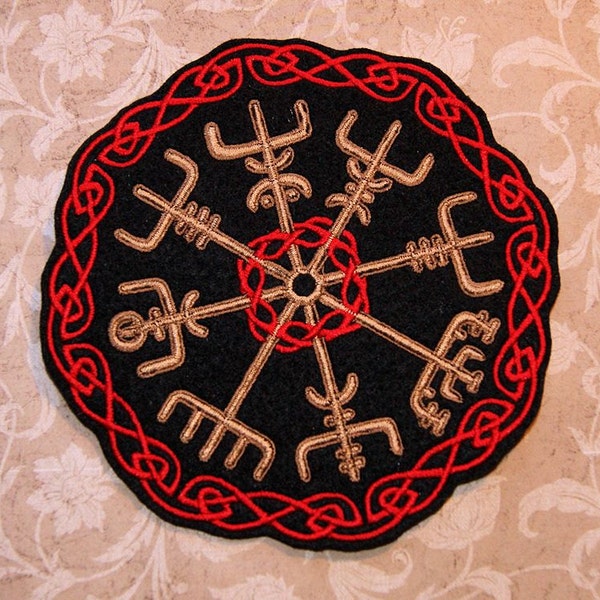 Vegvisir Viking Compass Iron On Embroidery Patch MTCoffinz - Choose Size