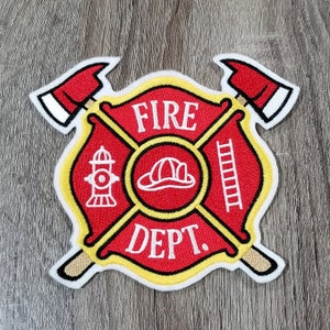 Patch for FireMan Fire Department Logo Fireman Support First Responder Patch Iron On Embroidery Patch
