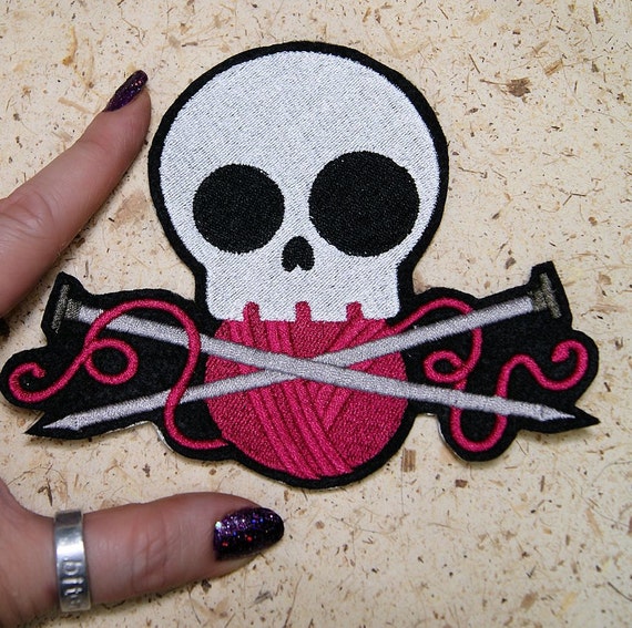 Small Skull Iron on Patch - Smart Needle