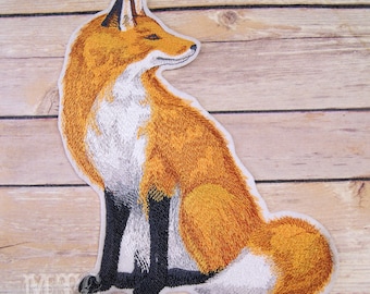 Woodland Copper Fox - Iron On Embroidery Patch MTCoffinz - Choose Size