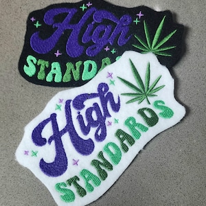 Qualité élevée, cannabis en pot, feuille de cannabis 420 - écusson à repasser à repasser MTCoffinz - couleur/taille au choix