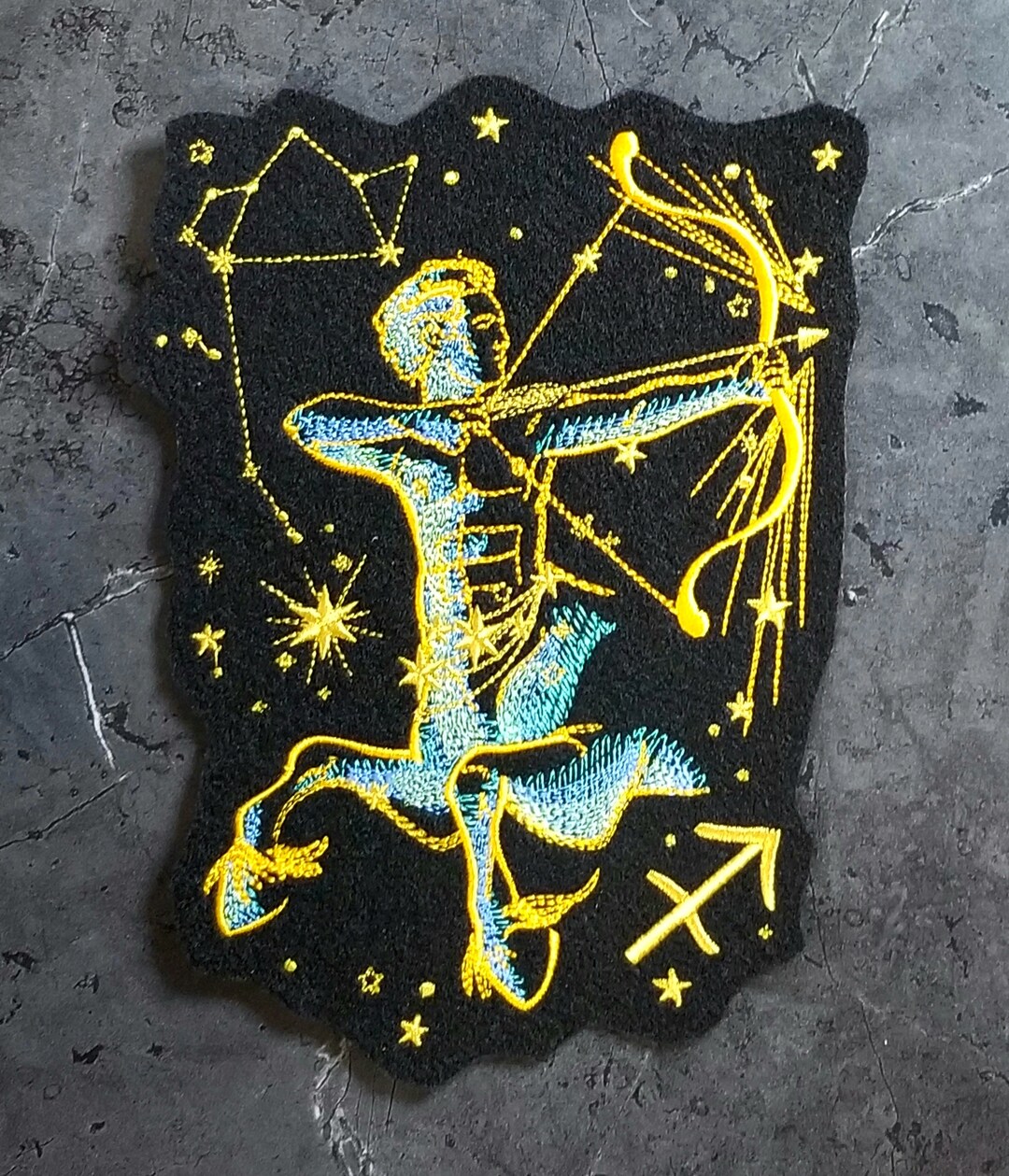 Sagittarius Patch - the Archer- Zodiac Constellation Iron on Embroidery ...