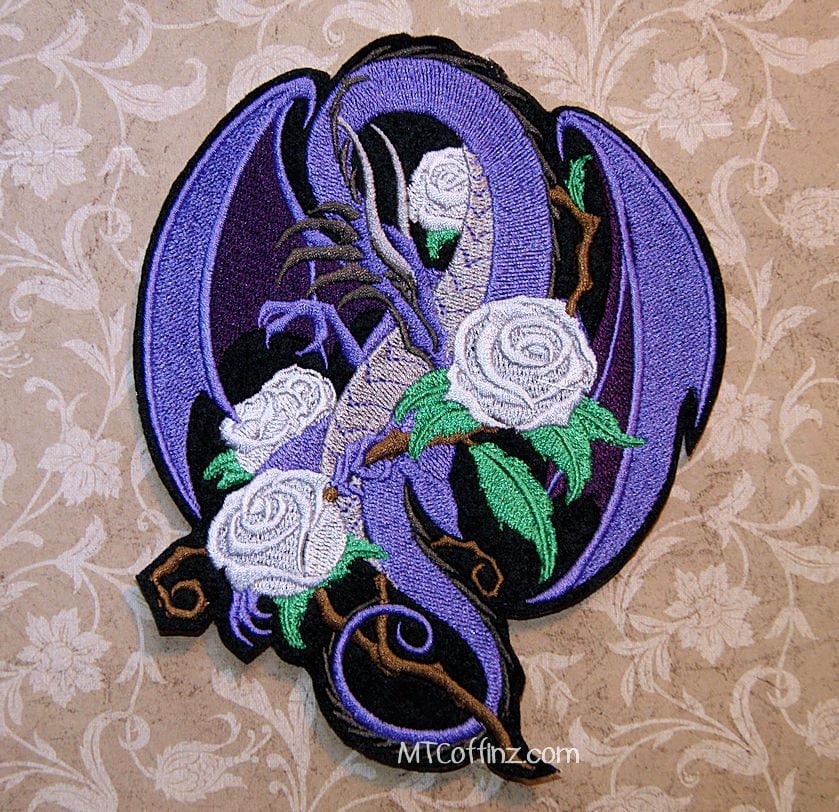 Purple Rose Dragon Fantasy Iron On Embroidery Patch Mtcoffinz Etsy Purple Rose Dragon Fantasy Iron On Embroidery Patch Mtcoffinz Etsy