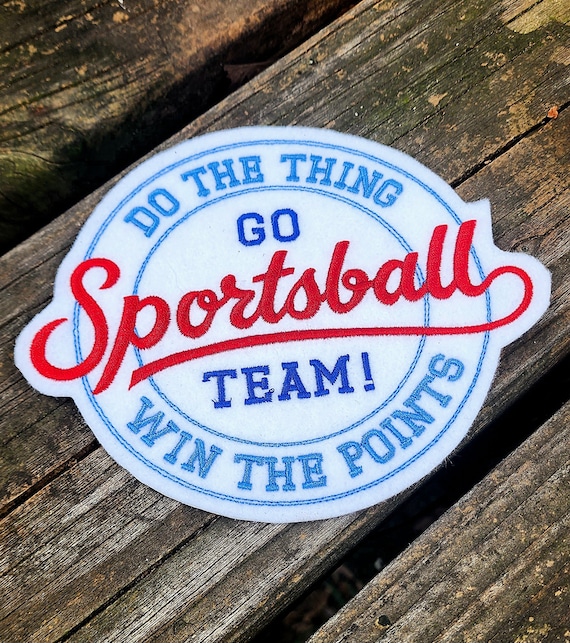Funny Sports Patch Go Sportsball Team Funny Patch for Nerds and Gamers Iron  on Embroidery Patch Comedy Patch Iron on Patch Letterman Jacket 