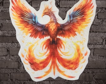 Fire and Flames Phoenix Patch Mythical Phoenix Bird Fire and Flames Iron On Patch Sublimation - Choose Size