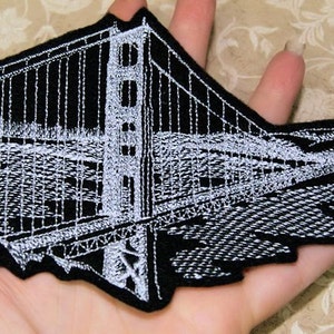 Golden Gate Bridge San Francisco Iron On Embroidery Patch MTCoffinz image 2