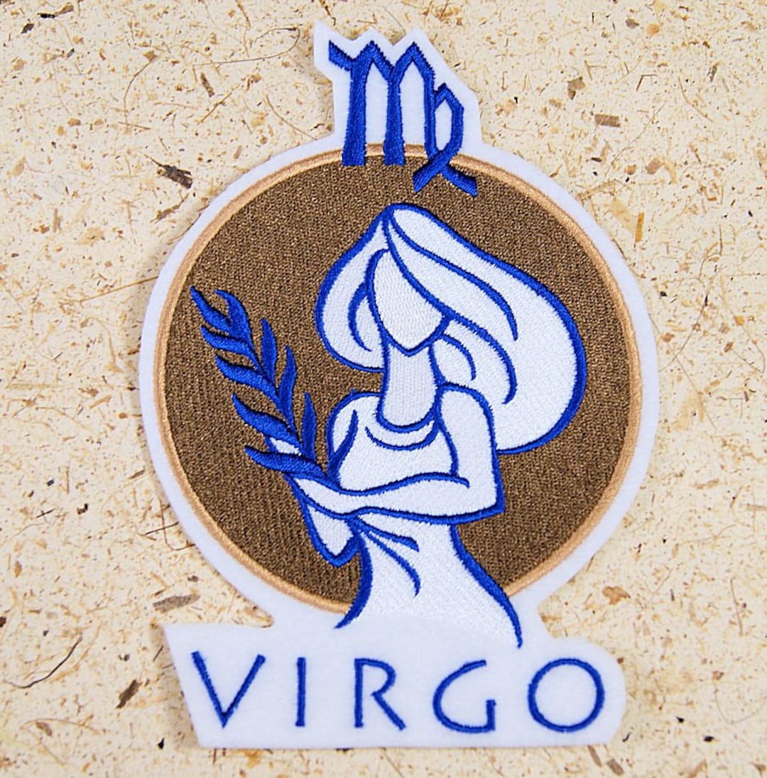 Virgo- the Maiden- Zodiac Iron on Embroidery Patch Mtcoffinz
