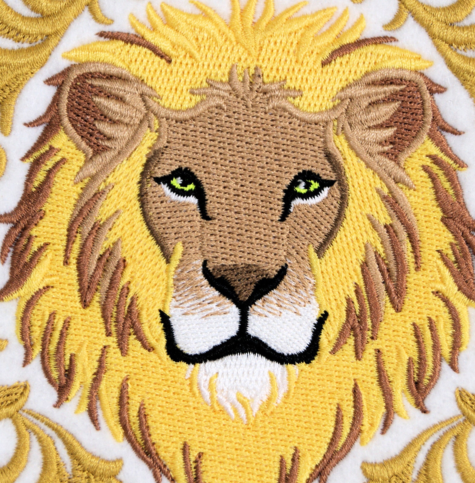 Lion Regal Crest and Crown Iron on Embroidery Patch Etsy