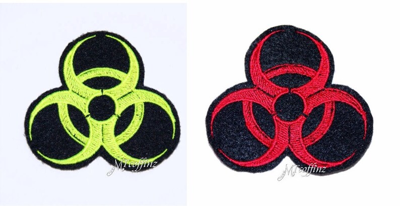 Classic BioHazard Symbol Custom Color Iron On Embroidery Patch MTCoffinz bild 5