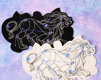 Leo- The Lion- Constellation Iron On Embroidery Patch MTCoffinz - Choose Size