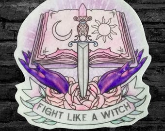 Fight Like a Witch Patch Wicca Spell book Sun Moon Iron On Patch Praying Hands Spiritual Patch Wiccan Dagger Patch