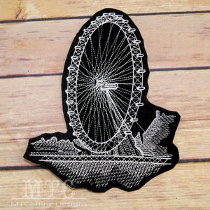 London Eye - Iron On Embroidery Patch MTCoffinz