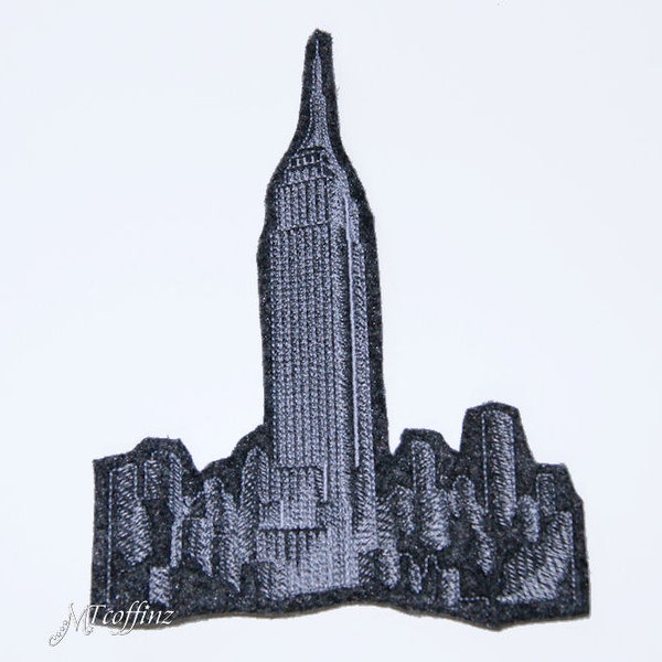 Empire State Building NYC Iron On Embroidery Patch MTCoffinz