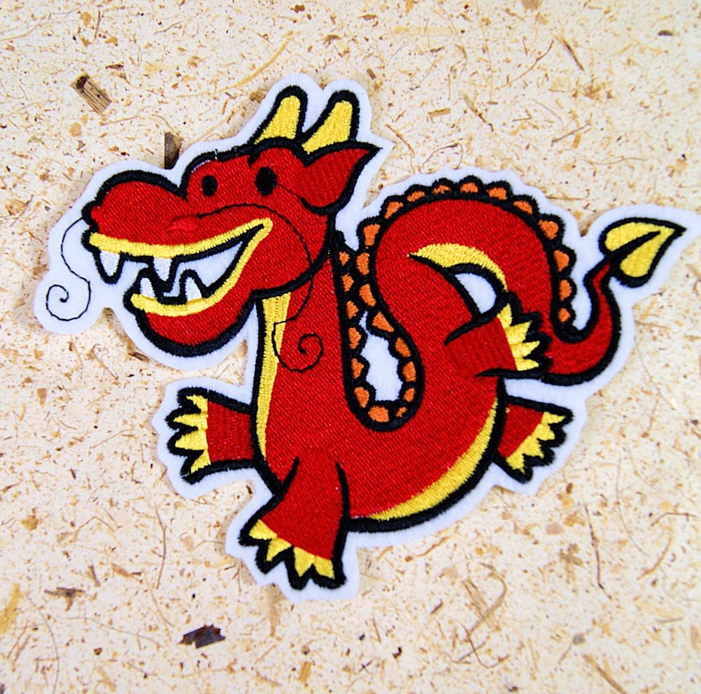 Dragon Brodé Iron-On Patch Embroidery Applique Par 1 Pc - France - Foto 5