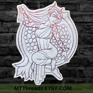 Persephone Patch Greek Goddess Patch Iron On Embroidery Patch - - Choose Size / Color