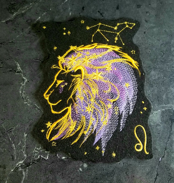 Leo- the Lion- Zodiac Constellation Iron on Embroidery Patch