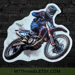 Dirtbike Patch Motocross Racer Iron On Patch Motorcycle Trail Bikes Adventure Off-Road Iron On Patch Enduro Bike Patch
