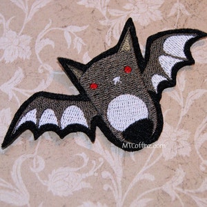 Baby Vampire Bat Red Eyes Anime Iron On Embroidery Patch MTCoffinz