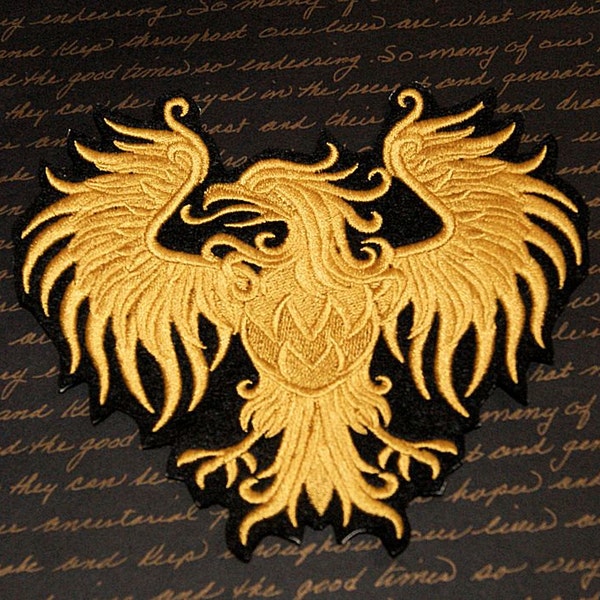 Gilded Eagle- Royal Heraldry Iron On Embroidery Patch MTCoffinz - Choose Size