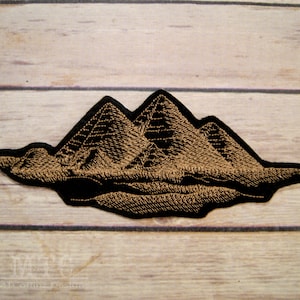 Pyramids of Giza Patch Egypt Patch Pyramid Embroidery - Iron On Embroidery Patch MTCoffinz
