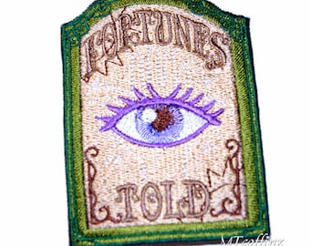 Fortunes Told Gypsy Sign All Seeing Eye Iron On Embroidery Patch MTCoffinz