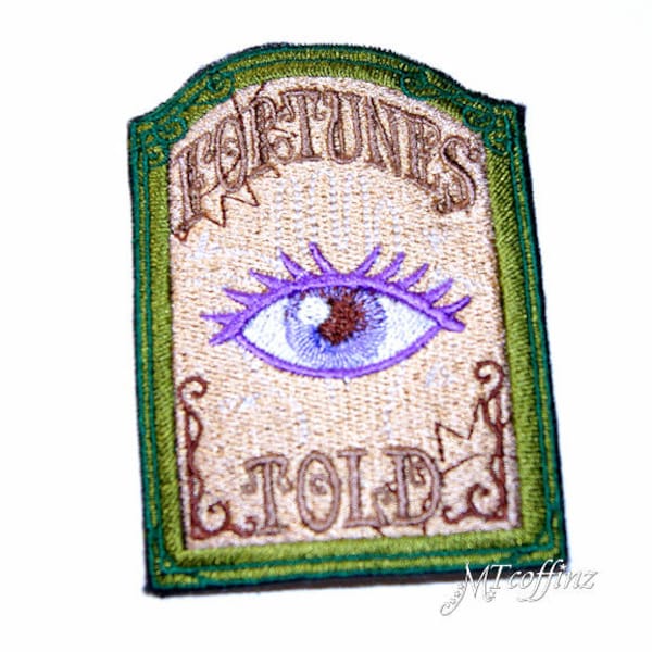 Fortunes Told Gypsy Sign All Seeing Eye Iron On Embroidery Patch MTCoffinz