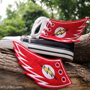 Flash Lightning Bolt - Embroidered Shoe Wings - MTCoffinz