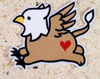 Griffin Eagle/Lion Monster Too Cute Cartoon Iron On Embroidery Patch MTCoffinz - Choose Size